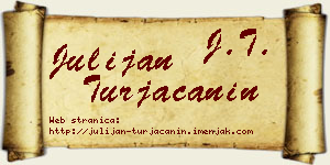 Julijan Turjačanin vizit kartica